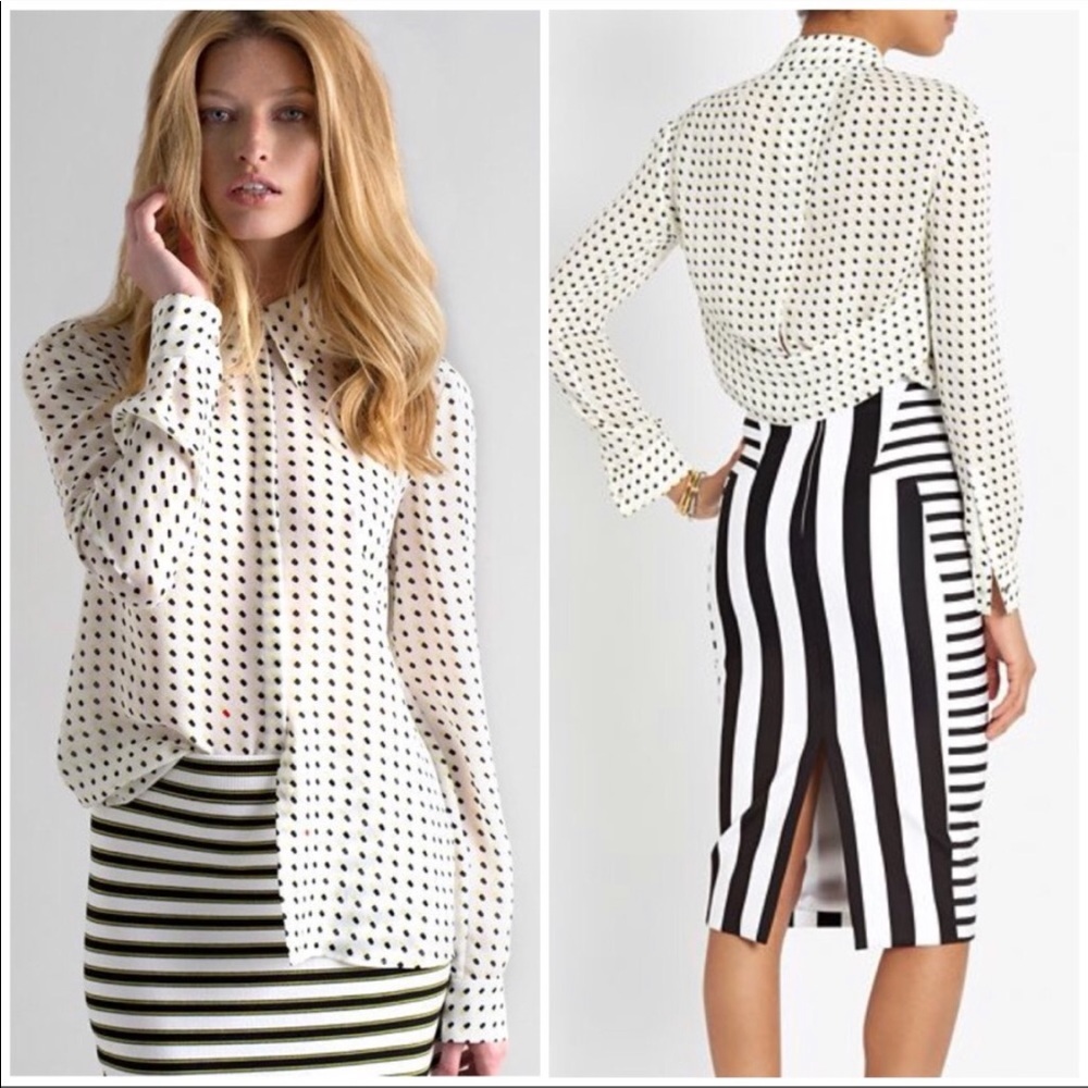 A.L.C. Carolyn Happy Pill Silk Blouse